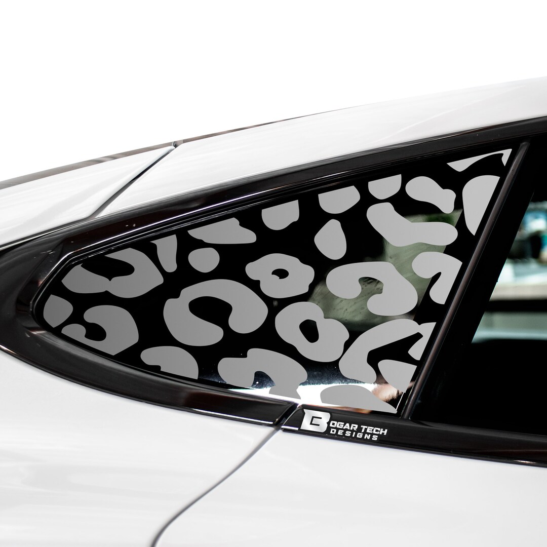 Tesla Model S Quarter Window Decal – Leopard Cheetah Cow Print Vinyl ...