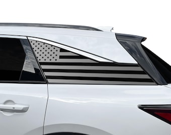 Acura ZDX 2024-2026 - American Flag Vinyl Decal Stickers - Matte Black