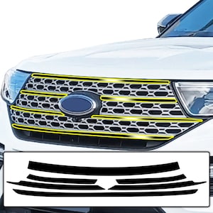Fits Ford Explorer 2020 2021 2022 2023 2024 Side Rear Front Grille Vinyl Chrome Delete Trim Blackout Decal Sticker Film Overlay
