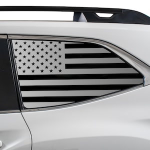 Fits Subaru Ascent 2019-2025 Quarter Window American Flag Vinyl Decal Stickers Distressed Blue Red Pink Line 2020 2021 2022 2023 2024