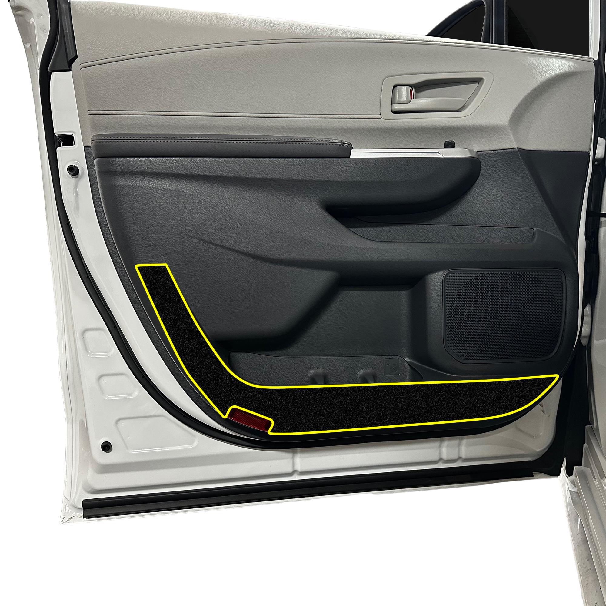 6pc Side Door Molding Pillar Post Trim – Gloss Black – Fits Toyota Sienna 2021–2025