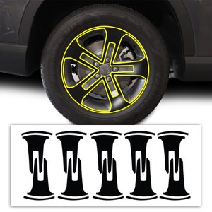 Fits Honda Pilot 2023 2024 Wheel Rim Vinyl Chrome Delete Trim Blackout Decal Sticker Overlay Film