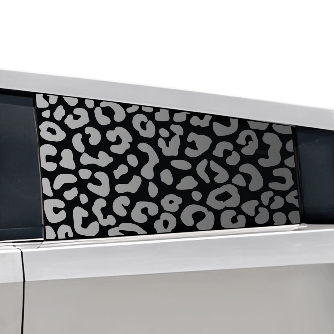 Fits Tesla Cybertruck Rear Window Animal Leopard Cheetah Cow Print Vinyl Decal Stickers 2024