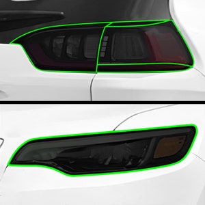 Fits Jeep Cherokee 2019-2023 Head Tail Light Precut Smoked Vinyl Tint Kit Film Overlay PPF Cover Headlight Taillight