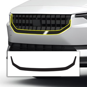 Fits Polestar 2 Front Grille Rear Bumper Vinyl Chrome Delete Trim Blackout Decal Sticker Overlay Film 2025 2024 2023 2022 2021 2020