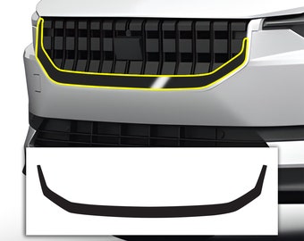 Fits Polestar 2 Front Grille Rear Bumper Vinyl Chrome Delete Trim Blackout Decal Sticker Overlay Film 2025 2024 2023 2022 2021 2020
