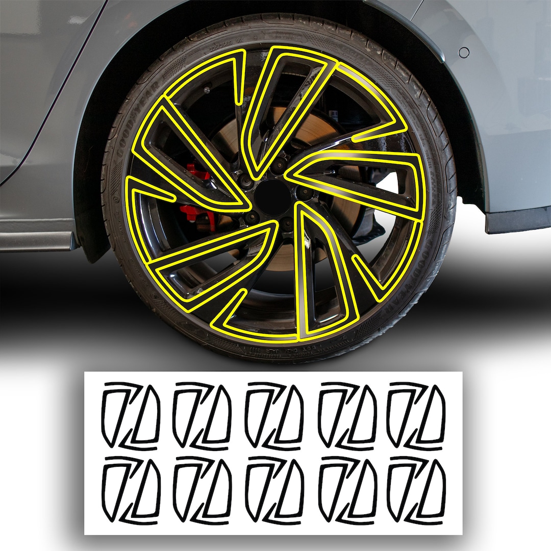 Fits Volkswagen Golf GTI R Line 2022-2026 Wheel Rim Vinyl Chrome Delete ...