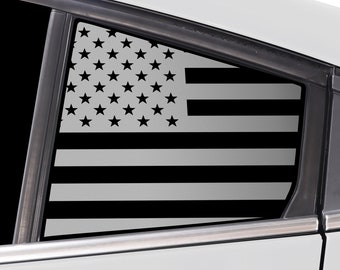 Fits Chevrolet Cruze 2016-2019 Quarter Window American Flag Vinyl Decal Stickers Distressed Blue Red Pink Line 2016 2017 2018 2019