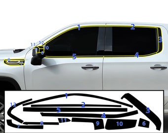 Blackout Accent Vinyl Decal Overlay for 15-22 Chevy Colorado Side Body Door