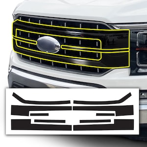 F-150 Chrome Delete Kit: Front Grille & Side Rear Blackout Vinyl (2021-2025)