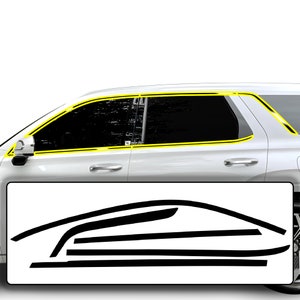 Fits Hyundai Palisade Side Window Skirt Grille Wheel Rim Vinyl Chrome Delete Trim Blackout Decal Sticker Film Overlay