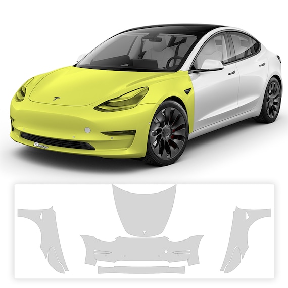 Tesla Model 3 Paint Protection Film Pre Cut Clear Bra PPF Decal Kit 3M —  Sticker Graphix