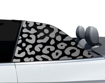 Audi S5 Convertible 2020-2024 - Leopard Cheetah Cow Print Vinyl Decal Stickers -Matte Black