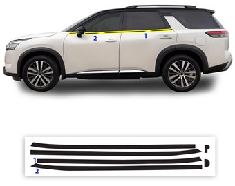 Passend für issan Pathfinder 2022 2023 Seite Front Stoßstange Vinyl Chrom Delete Trim Blackout Aufkleber Aufkleber Overlay Film