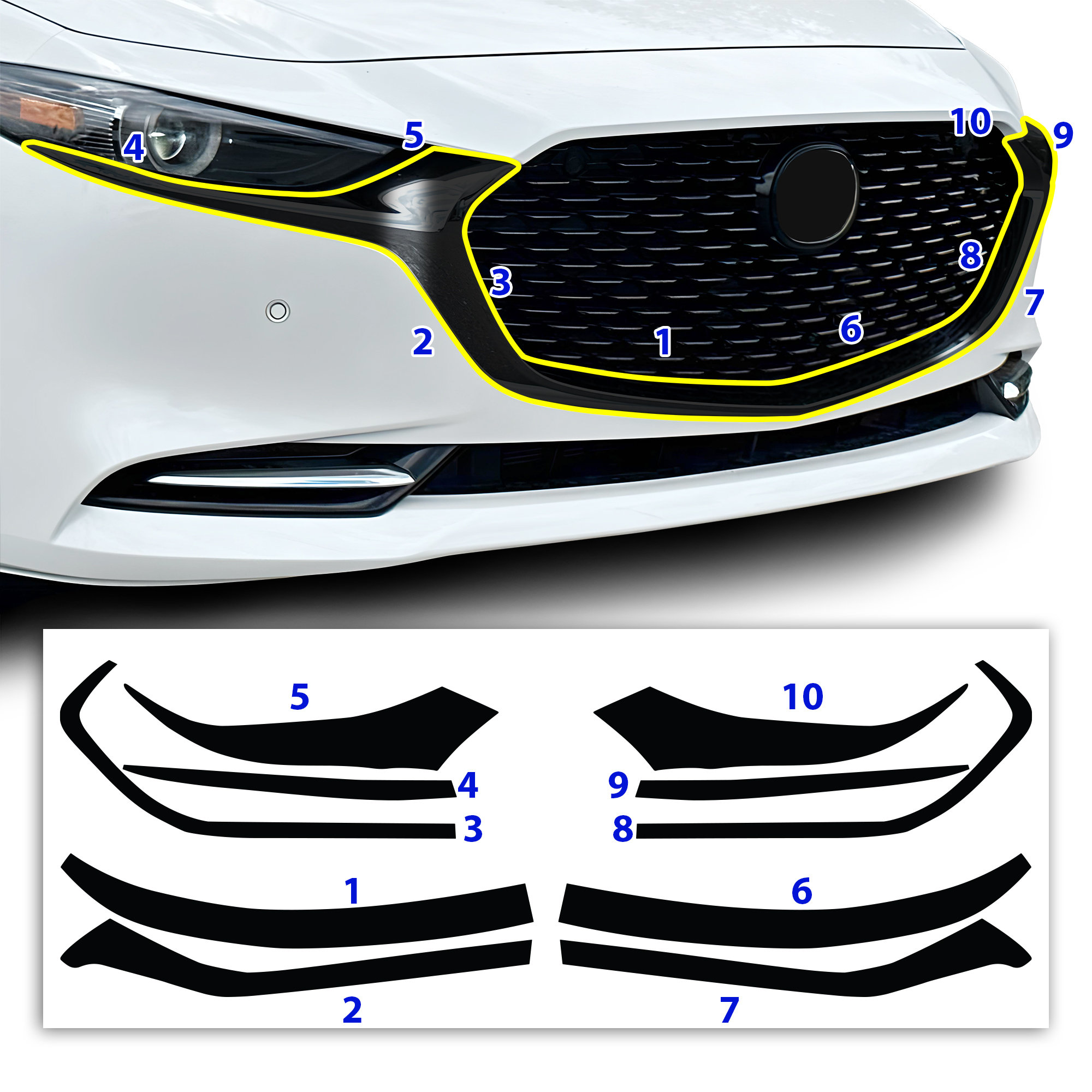Grille Kit | MAZDA MAZDA3 SEDAN 2024 Grille Kit | MAZDA MAZDA3 SEDAN 2024