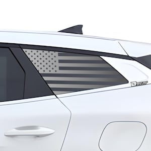 Convient aux Kia Sportage 2023 quart de fenêtre drapeau américain autocollants en vinyle effet vieilli bleu rouge rose