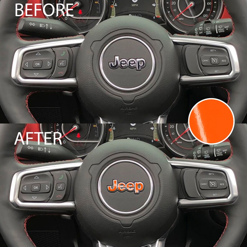 Steering Wheel Letters Overlay Vinyl Decal Stickers Fits Jeep Etsy