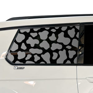 Fits 2021 - 2025 Jeep Grand Cherokee L Animal Cow Print Rear Quarter 3rd Window Vinyl Decal Stickers 2022 2023 2024 2025