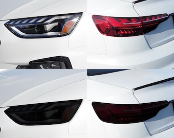 Audi A4 Smoked Head & Tail Light Tint Kit: 2020-2025 Precut Vinyl Overlay