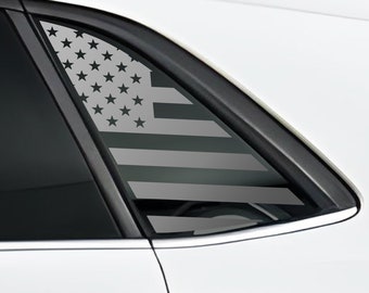 Passend für Volkswagen Atlas Cross Sport 2020 - 2024 Quarter Window Amerikanische Flagge Vinyl Aufkleber Aufkleber Distressed Blau Rot Rosa Linie 2023 2022 2021