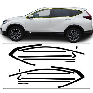 Fits Honda CR-V 2017 - 2022 Side Rear Front Bumper Vinyl Chrome Delete Trim Blackout Decal Sticker Overlay Film 2018 2019 2021