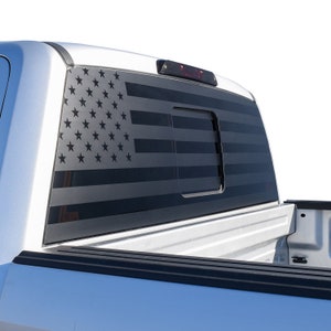 American Flag Vinyl Window Decal Sticker Universal Fit Car SUV Pick-Up Truck Sedan Coupe Ford Chevy Toyota Dodge Die-Cut