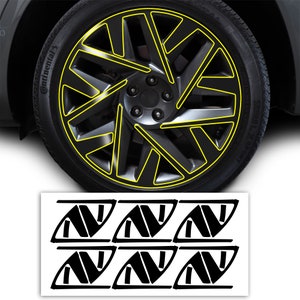Fits Hyundai Santa Fe 2021 2022 2023 Wheel Rim Vinyl Chrome Delete Trim Blackout Decal Sticker Overlay Film
