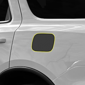 Pasuje do Dodge Durango 2018+ Pre Cut Fuel Door Premium Paint Protection Film Gloss Black Carbon Fiber PPF Gas Cap 2024 2023 2022 2021 2020 2019