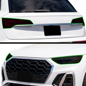 Fits Audi Q5 Head Tail Light Precut Smoked Vinyl Tint Kit Film Overlay PPF Cover Headlight Taillight