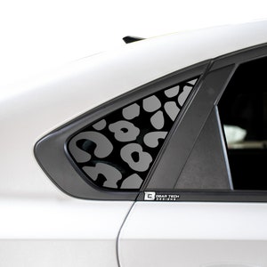 Fits Kia Forte 2019 - 2023 Quarter Window Animal Leopard Cheetah Cow Pattern Vinyl Decal Stickers 2020 2021 2022