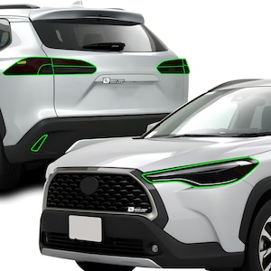 Fits Toyota Corolla Cross 2022 2023 Head Tail Light Precut Smoked Vinyl Tint Kit Film Overlay PPF Film Headlight Taillight