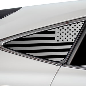 Fits Toyota Venza 2020 - 2024 Quarter Window American Flag Vinyl Decal Stickers Distressed Blue Red Line 2023 2022 2021
