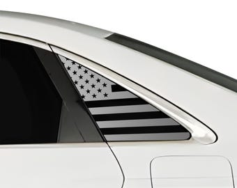 Audi A4 2020-2025 - American Flag Vinyl Decal Stickers - Matte Black