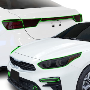 Fits Kia Forte 2019 2020 2021 Head Tail Light Precut Smoked Vinyl Tint Kit Film Overlay PPF Cover Headlight Taillight