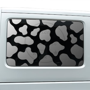 Fits 2011-2018 4 Door Jeep Wrangler JKU Animal Cow Print 3rd Rear Window Decal Stickers 2011 2012 2013 2014 2015 2016 2017 2018