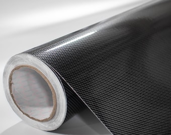 Gloss Black Carbon Fiber Car Wrap Film: Bubble-Free Air Release