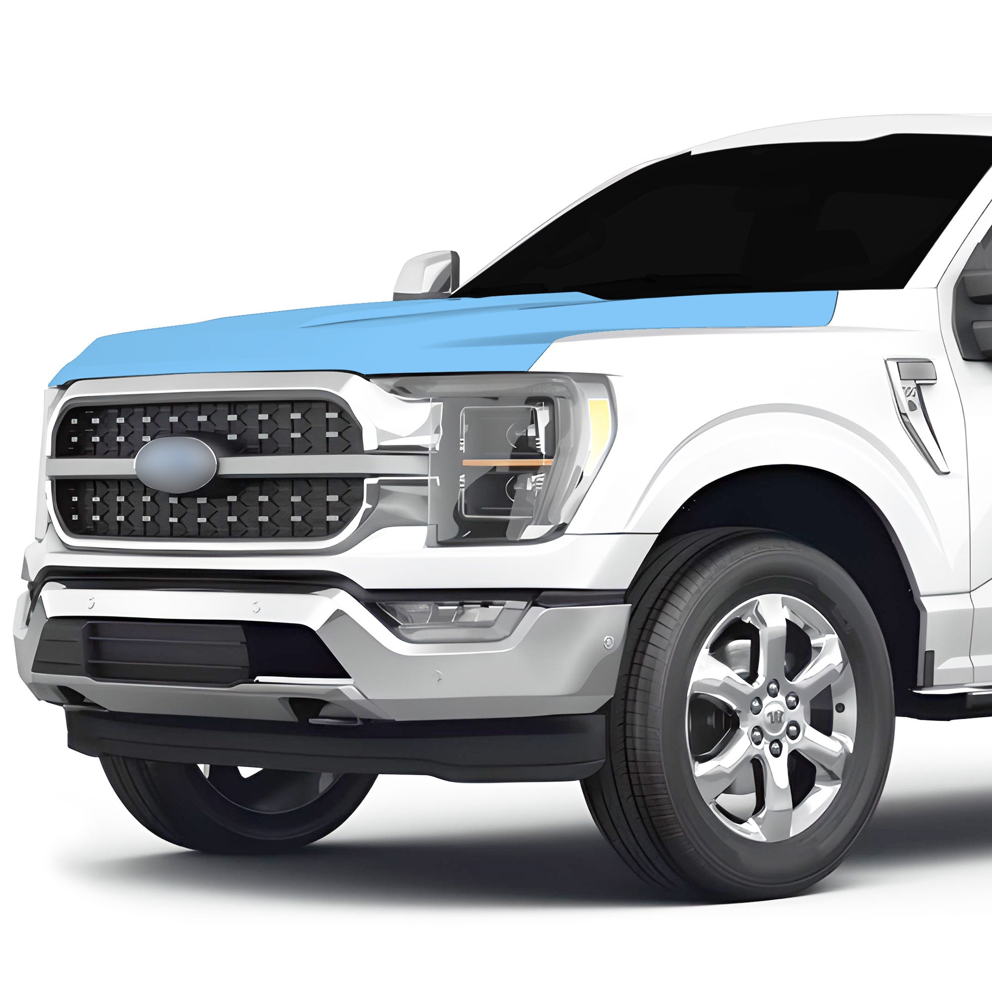 Primered Front Bumper Upper Cover For 2021-2023 Ford F-150 – Unfinished Plastic, Direct Replacement, Multiple Part #s
