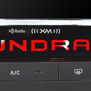 Toyota Tundra Radio Dashboard Insert: Glossy Vinyl Decal (2014-2021)