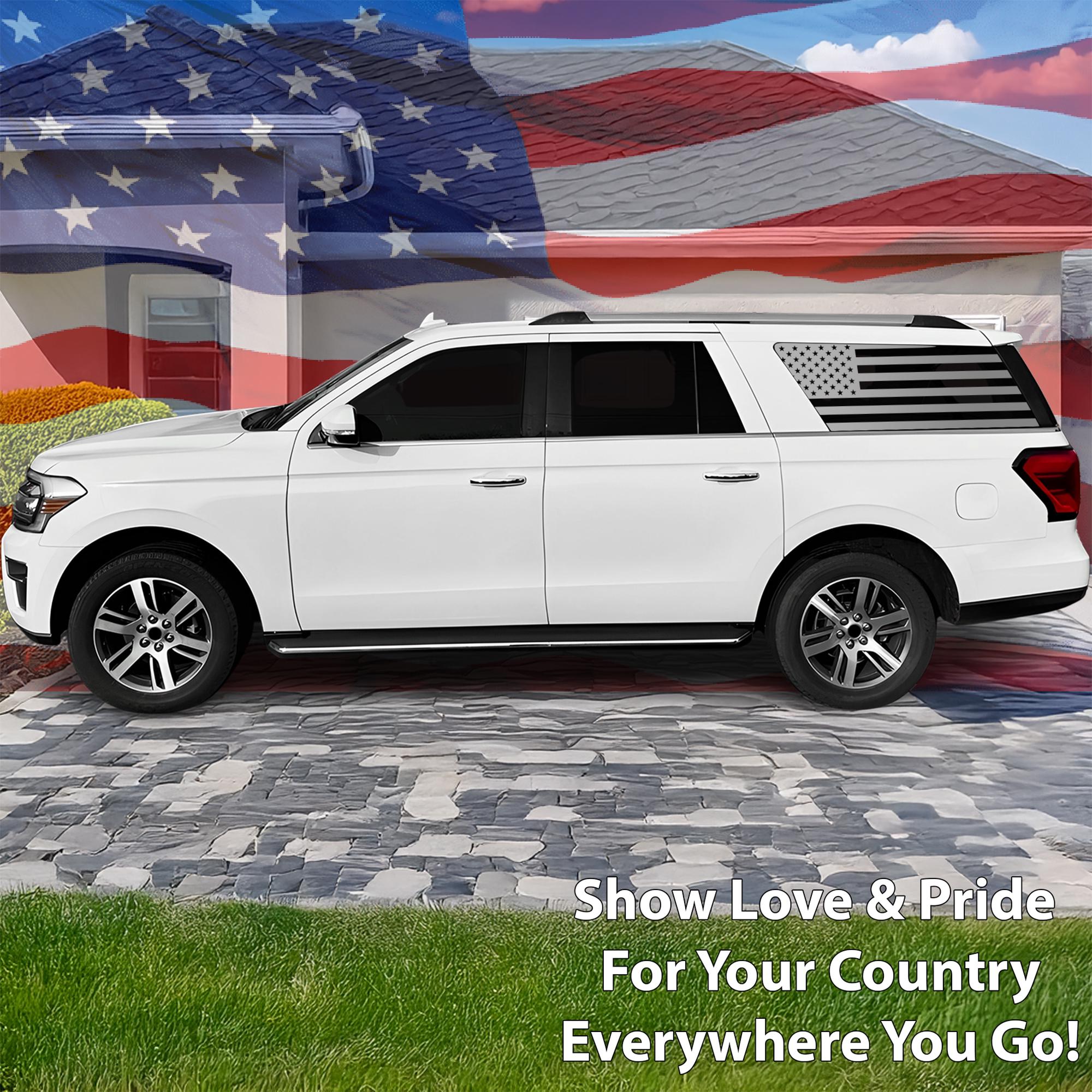 Ford Expedition Max American Flag Rear Quarter Window Vinyl Decal (2018 ...