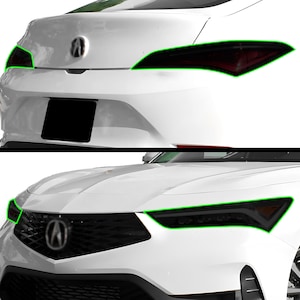 Fits Acura Integra 2023-2024 2025 Head Tail Light Precut Smoked Vinyl Tint Kit Film Overlay PPF Cover Headlight Taillight 2023 2024 2025