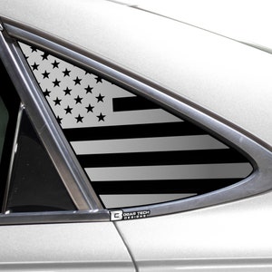 Fits Volkswagen Passat 2020 - 2022 Quarter Window American Flag Vinyl Decal Stickers Distressed Blue Red Line 2021