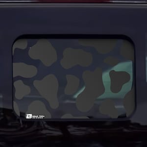 Fits 2018 - 2022 Ford Ranger Precut Rear Middle Window Animal Cow Spots Print Vinyl Decal Sticker 2019 2020