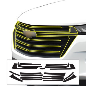 Fits Chevrolet Traverse 2022-2023 Front Grille Rear Wheel Rim Gloss Black Vinyl Chrome Delete Trim Blackout Decal Sticker Overlay 2022 2023
