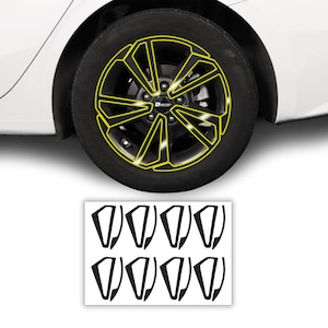 Fits Kia Forte 2022 2023 Wheel Rim Vinyl Chrome Delete Trim Blackout Decal Sticker Film Overlay