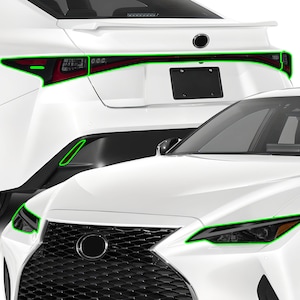 Fits Lexus IS 2021-2025 Head Tail Light Precut Smoked Vinyl Tint Kit Film Overlay PPF Headlight Taillight 300 350