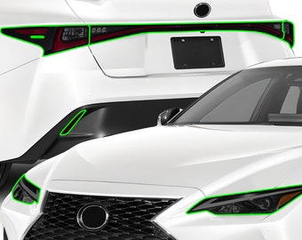 Lexus IS Smoked Head & Tail Light Tint Kit (2021-2025)