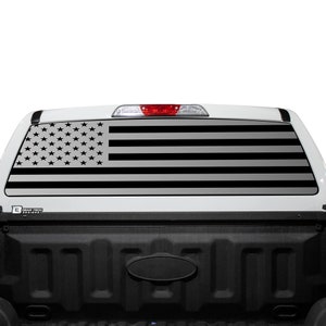 Fits Ford Ranger 2019 - 2023 Rear Window Windshield Precut American Flag Vinyl Decal Stickers Distressed Blue Red Pink Line 2022 2021 2020