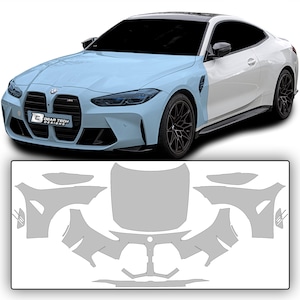 Fits BMW M4 Premium Pre Cut Paint Protection Film Clear Bra DIY PPF Decal Kit 2020 2021 2022 2023 2024