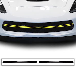 Pour Chevrolet Corvette C7 Stingray 2014 - 2019 calandre en vinyle chromé, suppression des garnitures occultants, film de superposition d'autocollants 2018 2017 2016 2015
