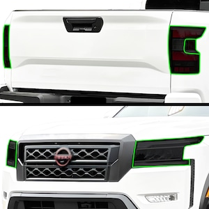 Fits Nissan Frontier 2022-2025 Head Tail Light Precut Smoked Vinyl Tint Kit Film Overlay PPF Headlight Taillight